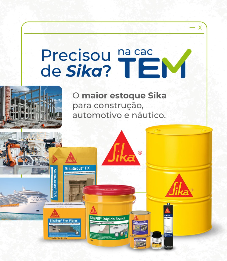 Precisou de Sika? Na CAC TEM — o maior estoque Sika