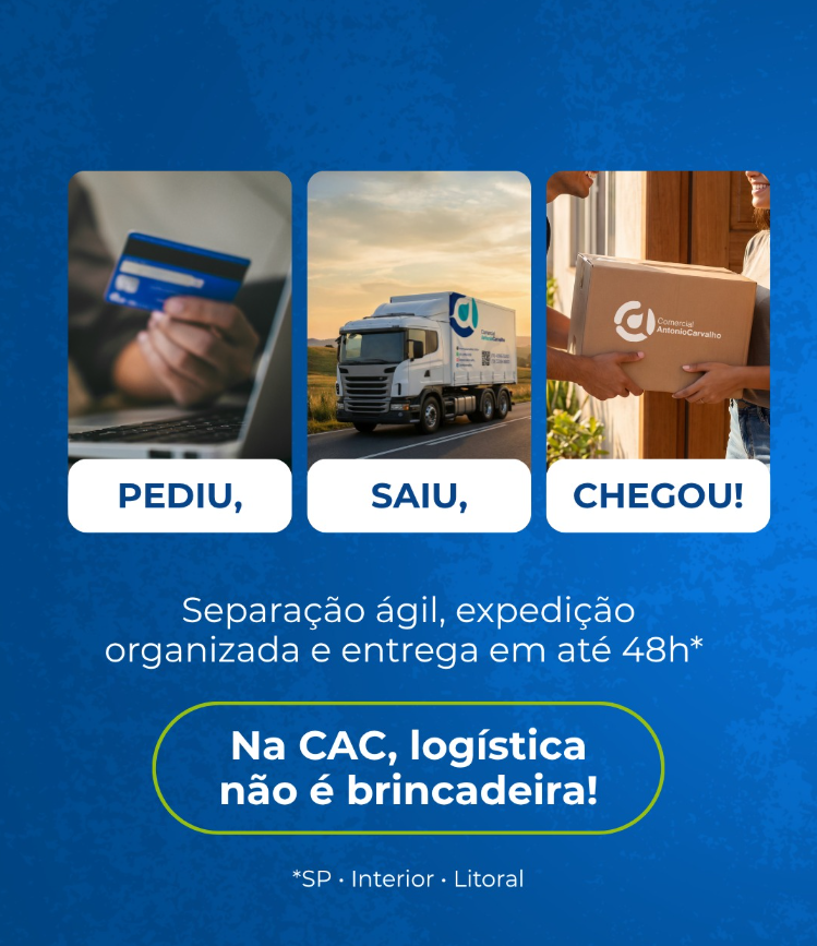 Pediu, saiu, chegou! Na CAC, logística não é brincadeira.