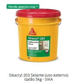 Sikacryl 203 Selante (uso externo) Galão 5kg - SIKA