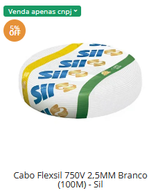 Fios e cabos elétricos cabo sil branco