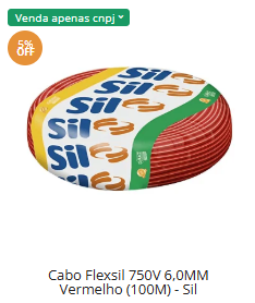 Fios e cabos elétricos cabo sil vermelho