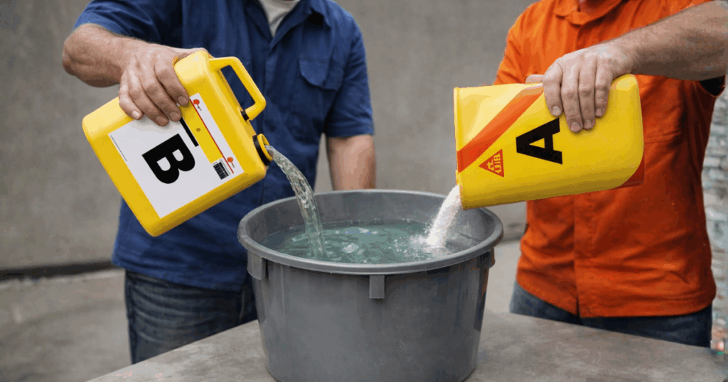 Processo de mistura do impermeabilizante