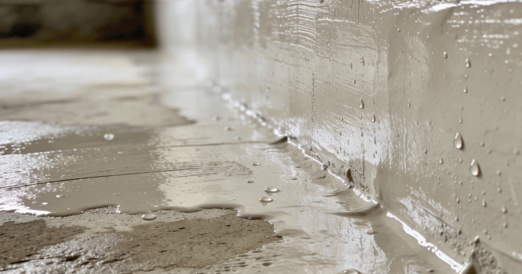 Secagem controlada do produto aplicado na parede